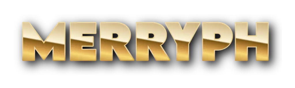 MerryPH Casino: Gold text Logo